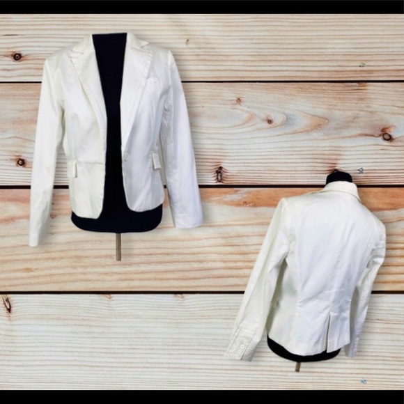 Kenar Blazer Size 10 Cotton White classic workwear casual chic blazer - Picture 1 of 7